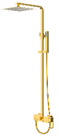 BelBagno LUC-VSCM-ORO Душевая стойка со смесителем для верхнего и ручного душа, золото