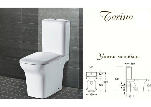 BelBagno Torino BB10134CP Унитаз (чаша)