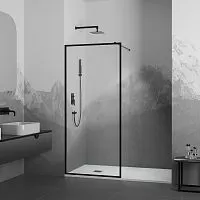 RGW 35101280-84 Walk In WA-012B Душевая перегородка, профиль черный