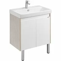 Акватон 1A2789K0SDB20 Сканди Doors Набор: Тумба-раковина 70х45 см, белый глянец/дуб верона + раковина Адриана-70 купить  в интернет-магазине Сквирел
