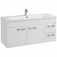 Акватон 1A1106K2DR010 Набор: 1A110601DR010 тумба-умывальник Диор 120, белый глянец/1A729631AG010 раковина Айрис 120 купить  в интернет-магазине Сквирел