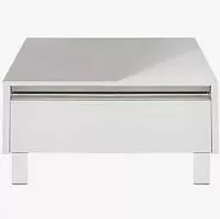 Акватон 1A231103KP010 Капри Комод 80х43 см, белый глянец/хром глянец купить  в интернет-магазине Сквирел