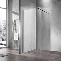 Vincea VSW-1H120CLGM Walk-In Душевая перегородка 120х200 см, профиль вороненая сталь/стекло прозрачное