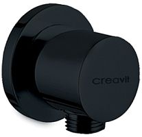 Creavit A01S Шланговое подключение настенное, круглое, черный матовый