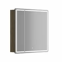 Sancos MI80ECH Mirror Зеркальный шкаф для ванной комнаты 79х74 см, с LED подсветкой, дуб чарльстон купить  в интернет-магазине Сквирел