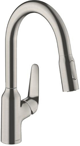 Hansgrohe 71801800 Focus M42 180 Смеситель для кухни, с вытяжным душем, под сталь