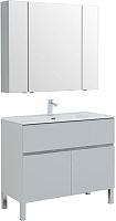 Aquanet 00273990 Алвита New Комплект мебели для ванной комнаты, серый