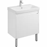 Акватон 1A2789K0SD010 Сканди Doors Набор: Тумба-раковина 70х45 см, белый глянец/матовый + раковина Адриана-70 купить  в интернет-магазине Сквирел