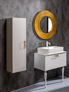 Тумба Armadi Art Linea 80 белая+Золото 842-080-WG