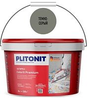 Plitonit COLORIT Premium темно-серая, 2 кг Цементная затирка