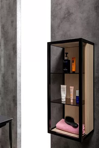 Пенал Armadi Art Loft низкий light wood полки стекло 895-L купить  в интернет-магазине Сквирел