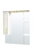 Loranto CS00037999 Corall Gold Зеркальный шкаф, 80х103 см, белый купить  в интернет-магазине Сквирел