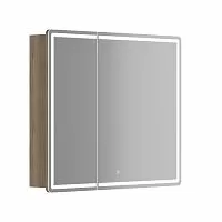 Sancos MI90EG Mirror Зеркальный шкаф для ванной комнаты 89х74 см, с LED подсветкой, дуб галифакс натуральный купить  в интернет-магазине Сквирел