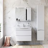 AM.PM BK80GE Like, Комплект: мебель для ванной 80 см, со смесителем для раковины и аксессуарами, белый/хром