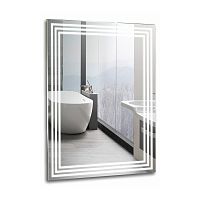 Azario ФР-00001412 Спарта Зеркало подвесное, с подсветкой, 60х80 см, белое