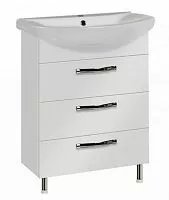 Акватон 1A1234K0AA010 Ария Тумба с раковиной, 65х45 см, белый купить  в интернет-магазине Сквирел