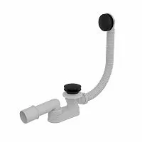 Alcaplast A507BLACK Сифон для ванны click/clak, 120 см, черный матовый