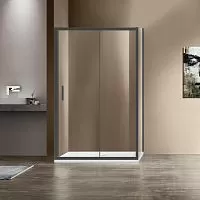 Vincea VSR-1G9013CLGM Garda Душевой уголок 130х90 см, профиль вороненая сталь/стекло прозрачное