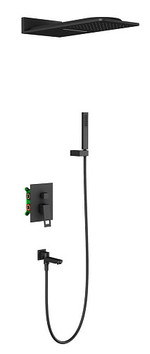 Душевая система Timo Briana SX-7119/03SM скрытого монтажа, черная матовая
