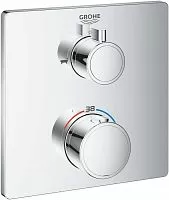 Grohe 24080000 Grohtherm Термостат для ванны с переключателем на 2 положения, хром