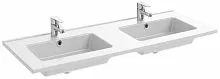 Jacob Delafon EXVA112-00 Ola Керамическая раковина-столешница 120х45 см, с двумя чашами, белая