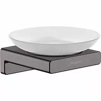 Hansgrohe 41746340 AddStoris Мыльница, шлифованный черный хром купить  в интернет-магазине Сквирел