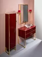 Тумба без раковины Armadi Art Monaco 100 Бордо золото купить  в интернет-магазине Сквирел