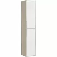 Акватон 1A216603RIB90 Рико Шкаф - колонна 30х154 см, белый/ясень фабрик купить  в интернет-магазине Сквирел