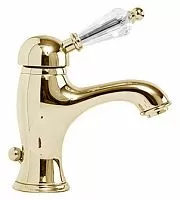 Cezares VINTAGE-LSM1-03/24-Sw Смеситель для раковины, с донным клапаном, золото/ручки Swarovski