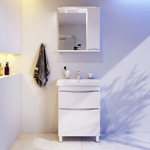 AM.PM BK80GB Like, Комплект для ванной комнаты 65 см (зона красоты), белый снято с производства