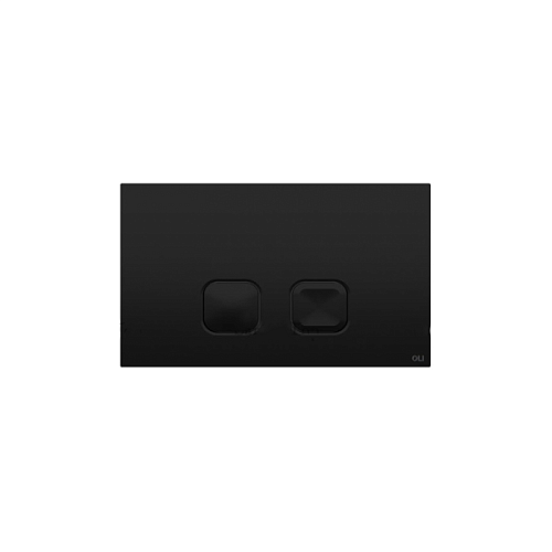 OLI 70829 Plain Смывная клавиша двойная, черный Soft touch