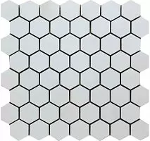 Мозаика KTL (Keratile) Syros Mk.Hex.SyrosWhite (Mk.Hex. Syros White) купить в интернет-магазине Сквирел