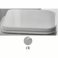 Kerasan 418801bi/cr Waldorf Сиденье для унитаза, микролифт, bianco/петли хром