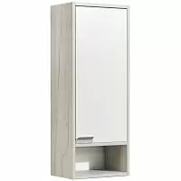 Акватон 1A237903FAX1R Флай Шкаф - колонна 35х91 см, одностворчатый, правый, белый/дуб крафт, хром глянец купить  в интернет-магазине Сквирел