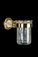 Boheme 10904-CRST-G Murano Cristal Стакан для зубных щеток, настенный, золото купить  в интернет-магазине Сквирел