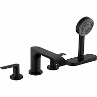 Hansgrohe 75444670 Vivenis Смеситель на край ванны, на 4 отверстия, с sBox, матовый черный