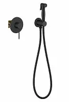 Смеситель Timo Saona 2389/03SM с гигиеническим душем, черный матовый