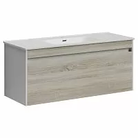 Sancos SM120-1E Smart Тумба под раковину 119х45 см, подвесная, дуб бардолино/белый купить  в интернет-магазине Сквирел