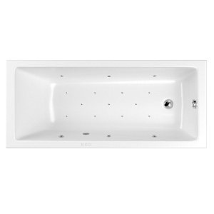 WHITECROSS 0111.170075.100.RELAX.CR Wave Slim Акриловая ванна с гидромассажем, 170х75 см, белая