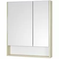 Акватон 1A252202SDB20 Сканди Зеркальный шкаф 70х85 см, белый/дуб верона купить  в интернет-магазине Сквирел