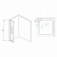 RGW 03064230-11 Hotel Z-42 Боковая панель 195 см для душевой двери, профиль хром