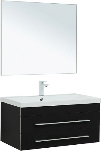 Aquanet 00287640 Верона Комплект мебели для ванной комнаты, черный купить  в интернет-магазине Сквирел