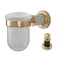 Boheme 10904-B-G Murano Gold Стакан для зубных щеток, золото/черный