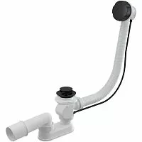 Alcaplast A55BLACK Слив-перелив для ванны, белый