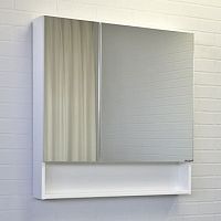 COMFORTY 00-00011198 Никосия-80 Зеркальный шкаф 80х80 см, белый купить  в интернет-магазине Сквирел
