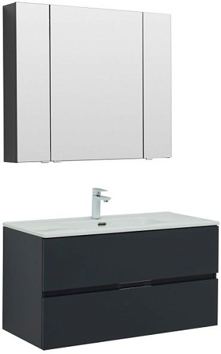 Aquanet 00274201 Алвита New Комплект мебели для ванной комнаты, серый купить  в интернет-магазине Сквирел