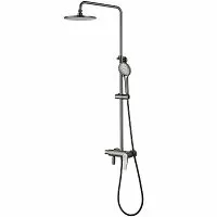 Lemark LM3762GM Bronx Душевая система с изливом, графит