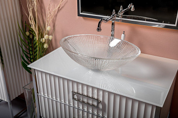 Тумба без раковины Armadi Art Monaco 80 белая хром