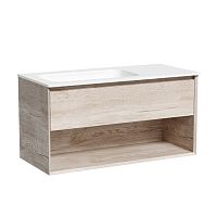 Sancos MR1.0100LEG Marmi 1.0 Тумба под раковину 99.5х44.5 см, подвесная, левая, дуб галифакс натуральный