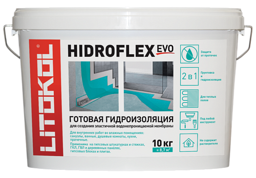 LITOKOL Эластичная гидроизоляция HIDROFLEX(10кг)